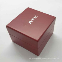 Caja de joyería de madera roja barata para el reloj de pareja